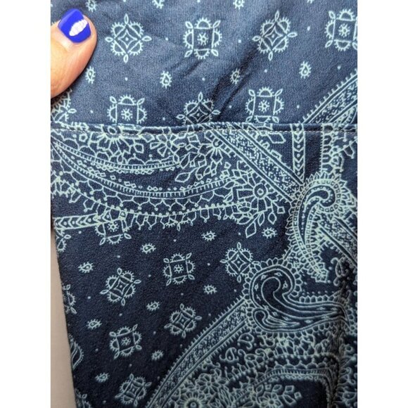 Fabletics women's Size Large Blue Nova Bandana High Waisted Legging And Bra - Picture 3 of 16